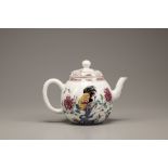 A famille rose cockerel teapot