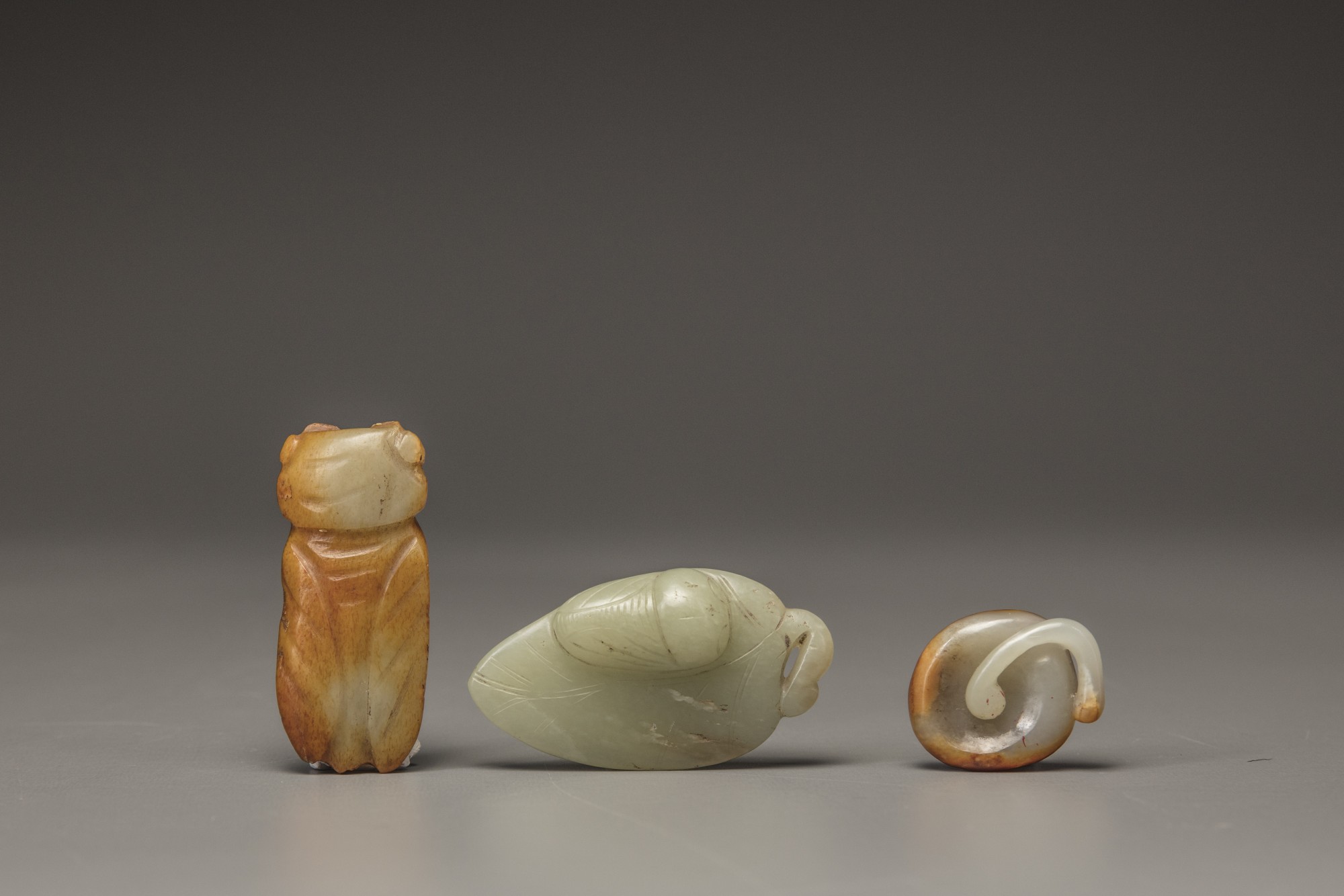 Three Chinese jade carvings