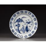 A blue and white Ko-sometsuke plate