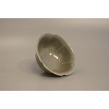 A small Yaozhou-celadon hexafoil bowl