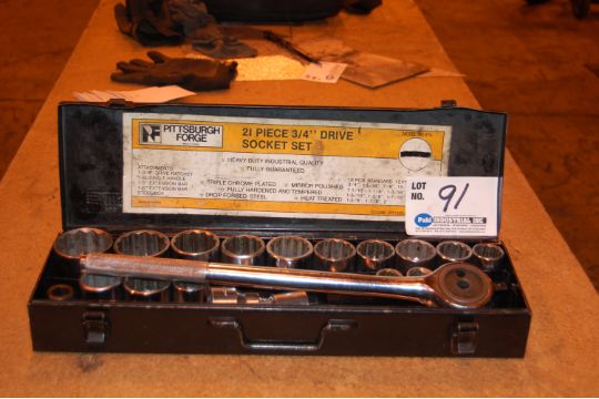Pittsburgh Forge 21 piece 3/4" drive socket set (broken ratchet)