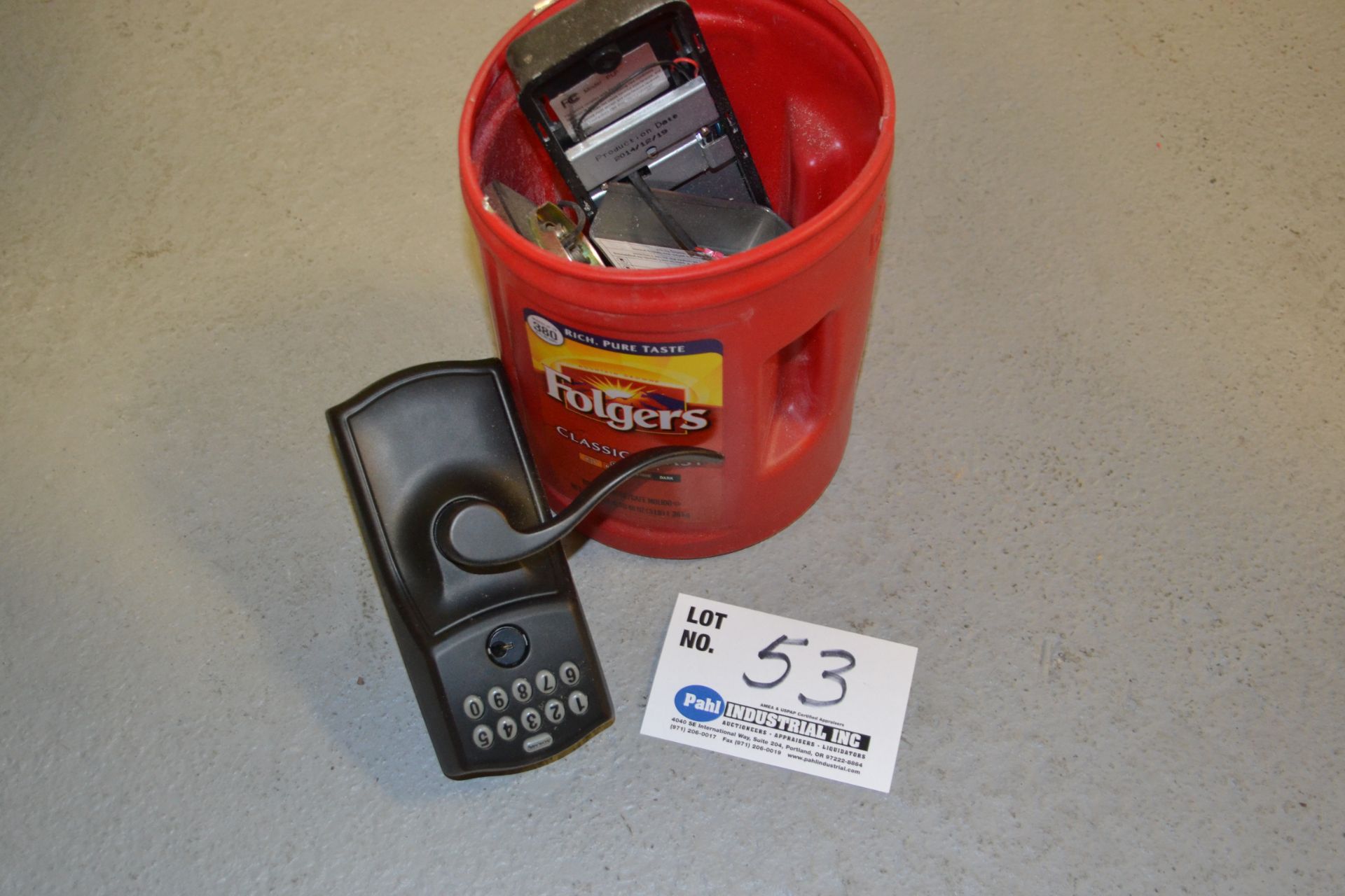 Digital Code Door Lock System and accessories in bucket