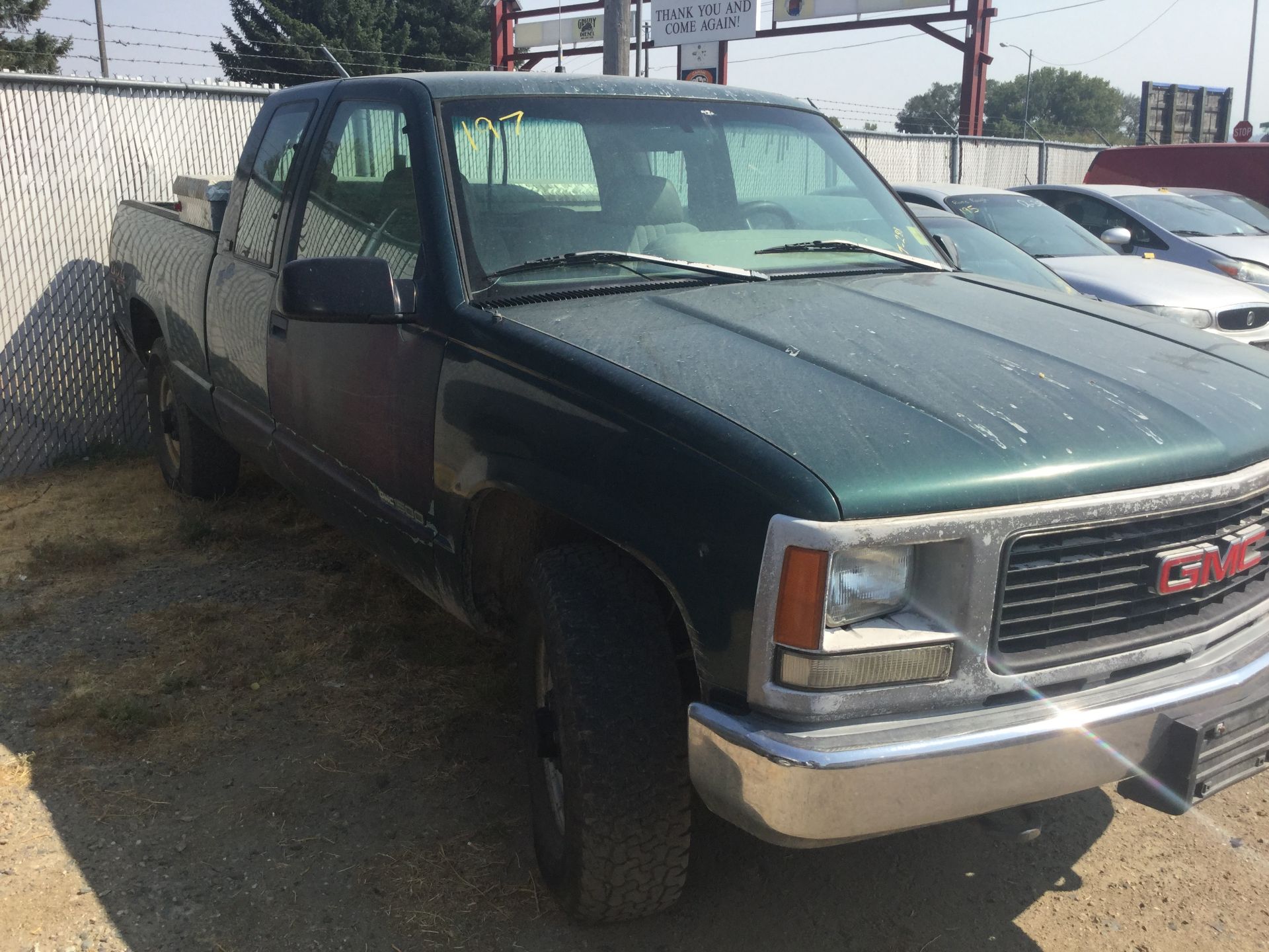 Year: 1996 Make: GMC Model: 1/2T Type: Pickup Vin#: 539146 Mileage/Hours: 178977 5.7L, 4x4, 5sp, XC, - Image 3 of 3