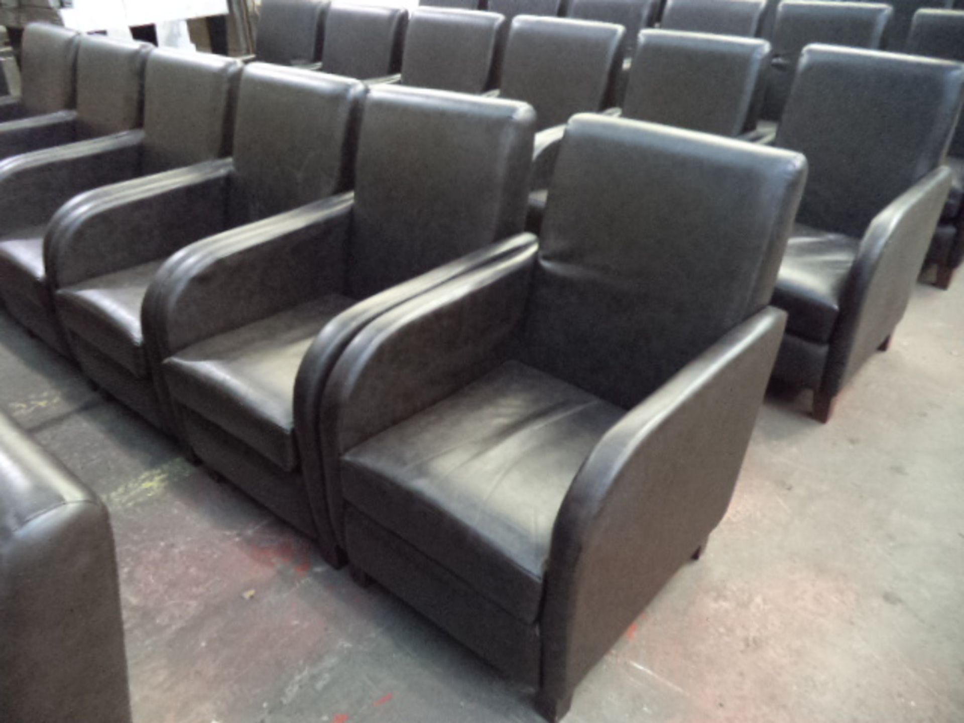 20 x Brown Leather Tub Chairs