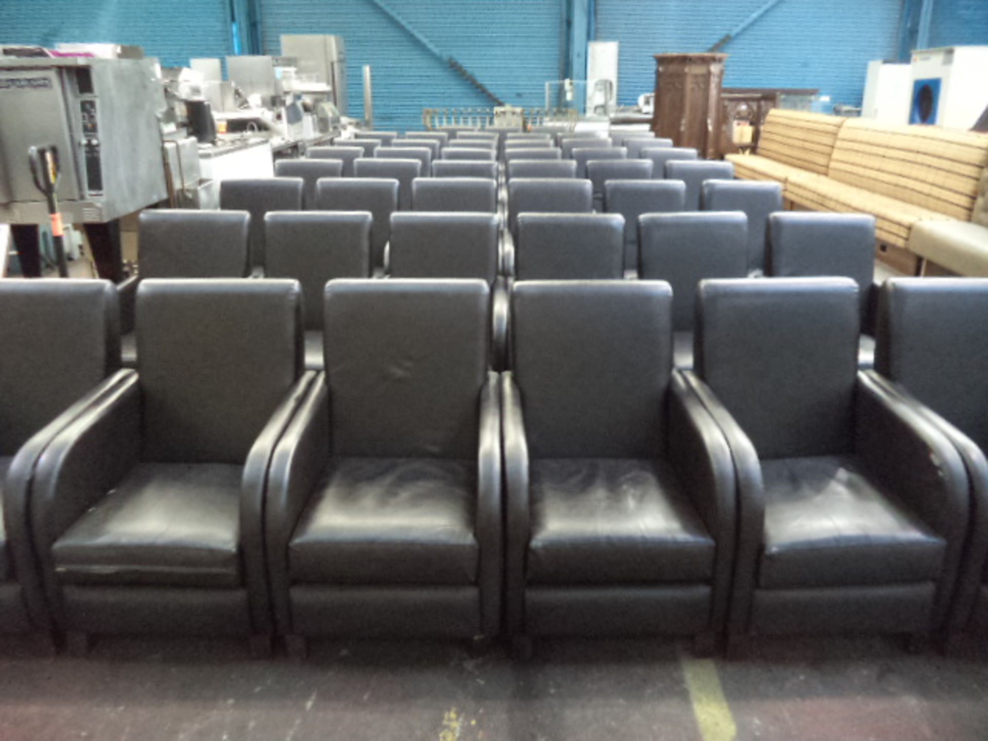 20 x Brown Leather Tub Chairs - Image 2 of 2