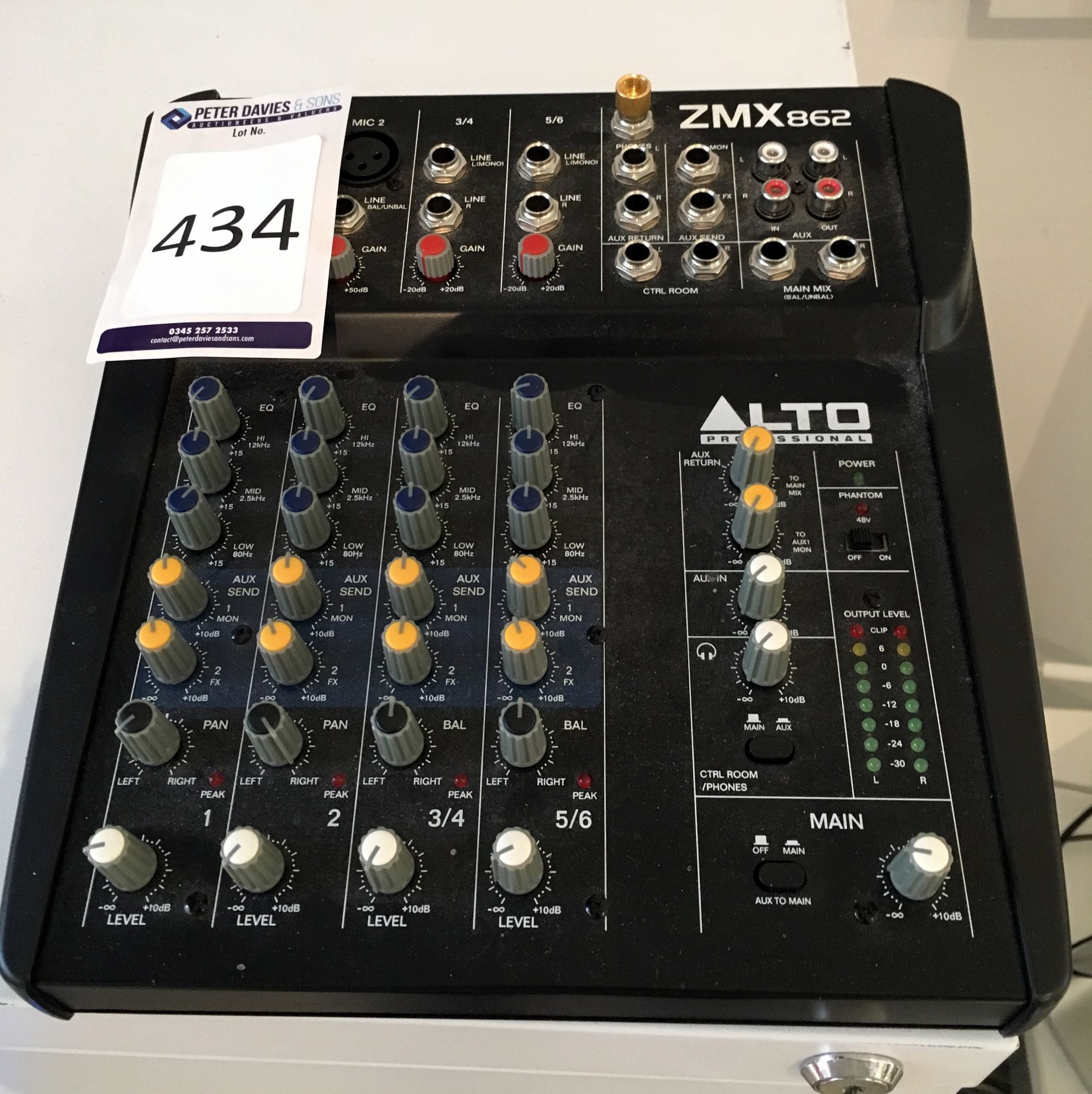 ALTO ZMX 862 Mixing Deck (Located Central London – Viewing Strictly by Appointment Only – Collection