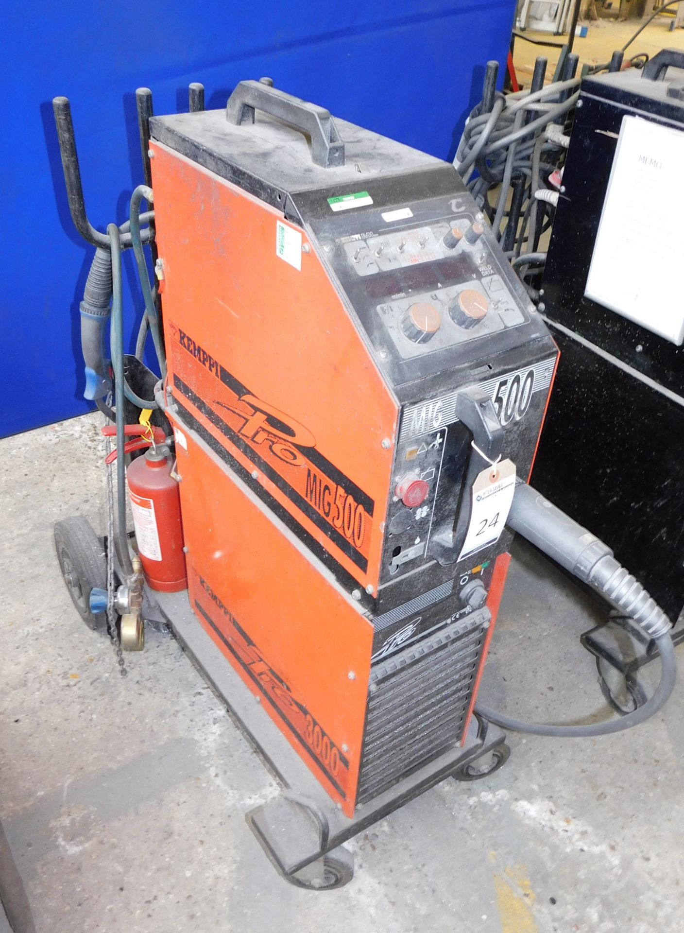 Kemppi MIG 3000 MIG Welder with Kemppi Promig MIG300 Wire Feed Unit, with Torch, Earth Lead & Gauge,