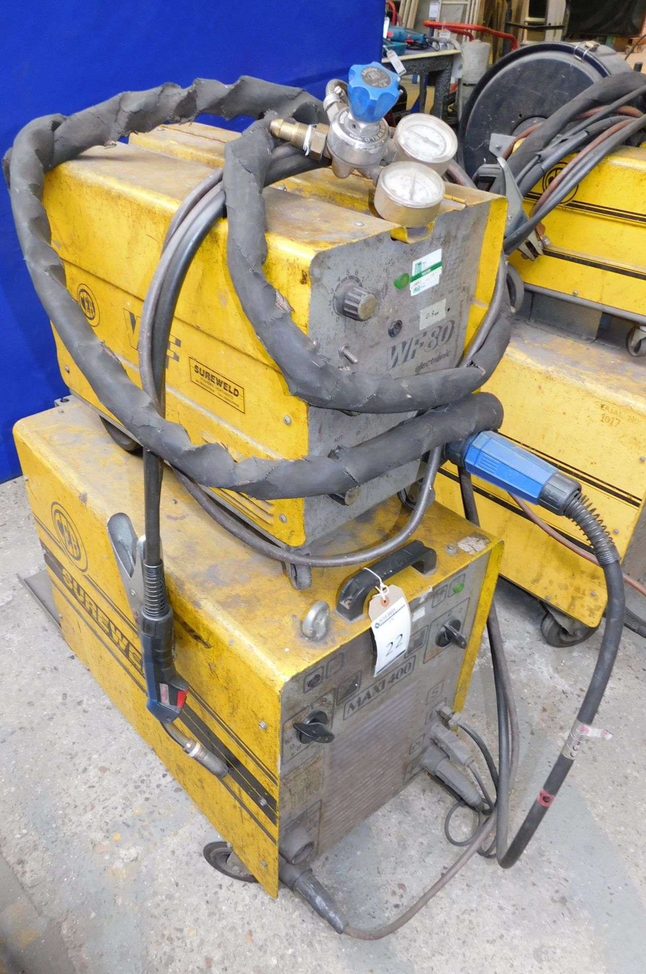 CEA Sureweld MXI 400 MIG Welder with WF80 Electronic Wire Feeder, Torch, Earth Lead & Gauge, s/n