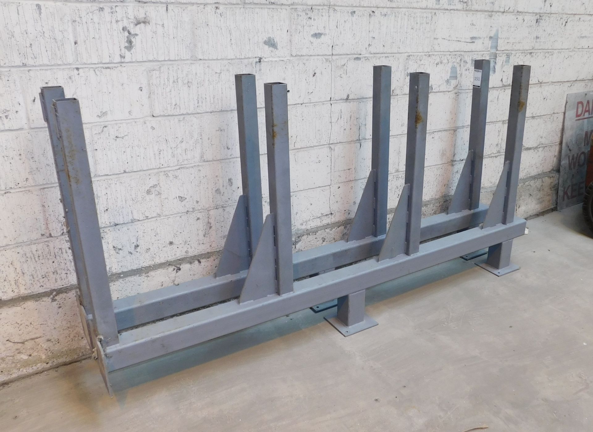 4 Tier Steel Fabricated Single Side Stock Rack