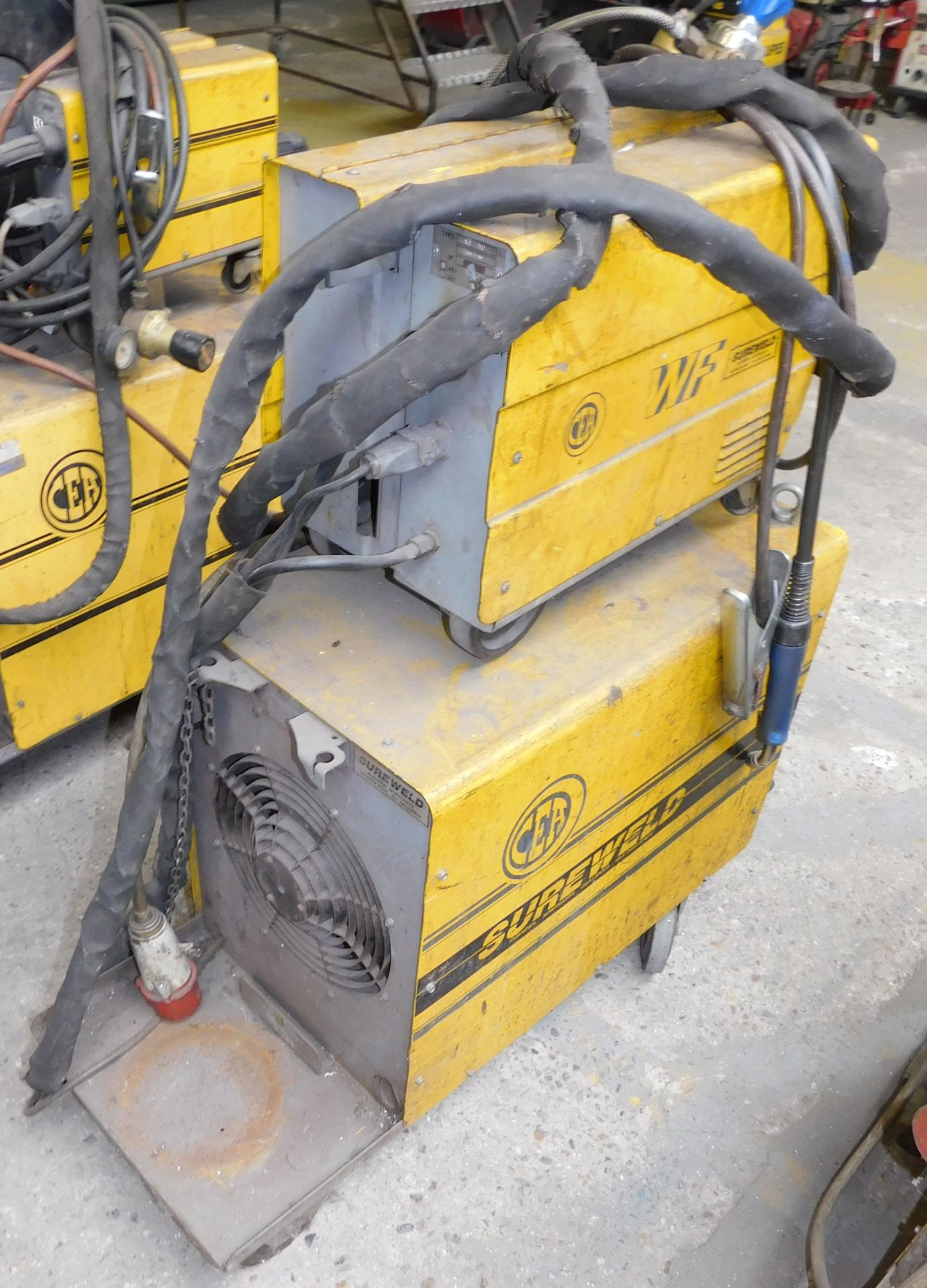 CEA Sureweld MXI 400 MIG Welder with WF80 Electronic Wire Feeder, Torch, Earth Lead & Gauge, s/n - Image 3 of 5