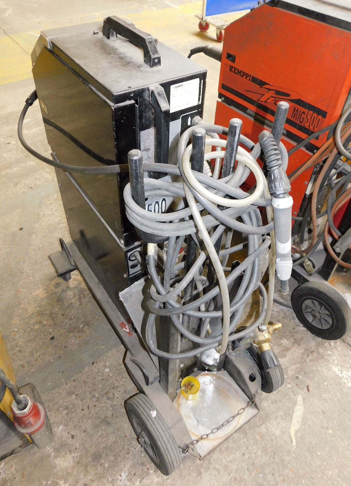 Kemppi MIG 3000 MIG Welder with Kemppi Promig MIG300 Wire Feed Unit, with Torch, Earth Lead & Gauge, - Image 4 of 5