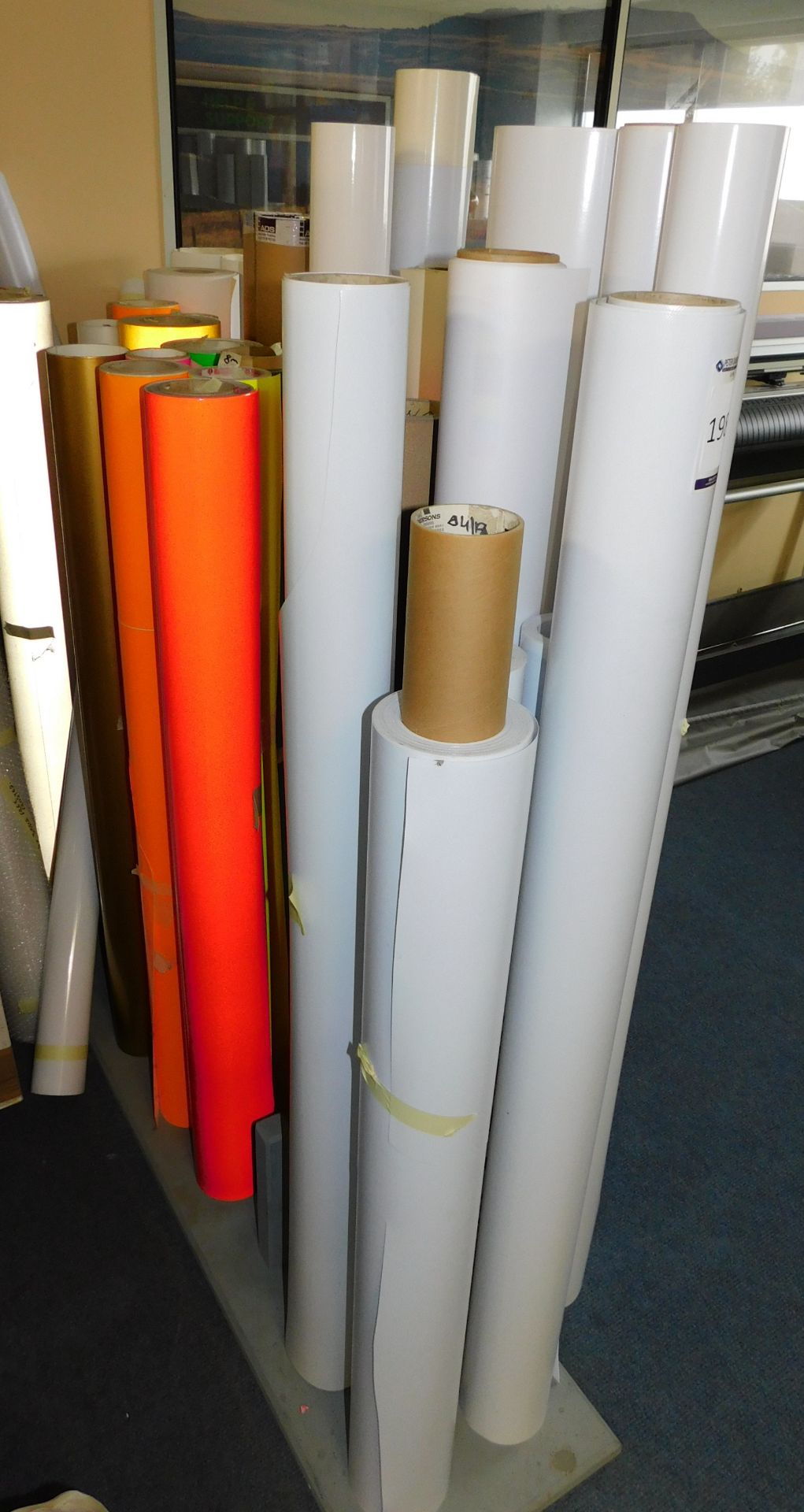 Contents of Stand to Include Quantity of Mainly Fluorescent & Textured Vinyl (Approx. 40 Part