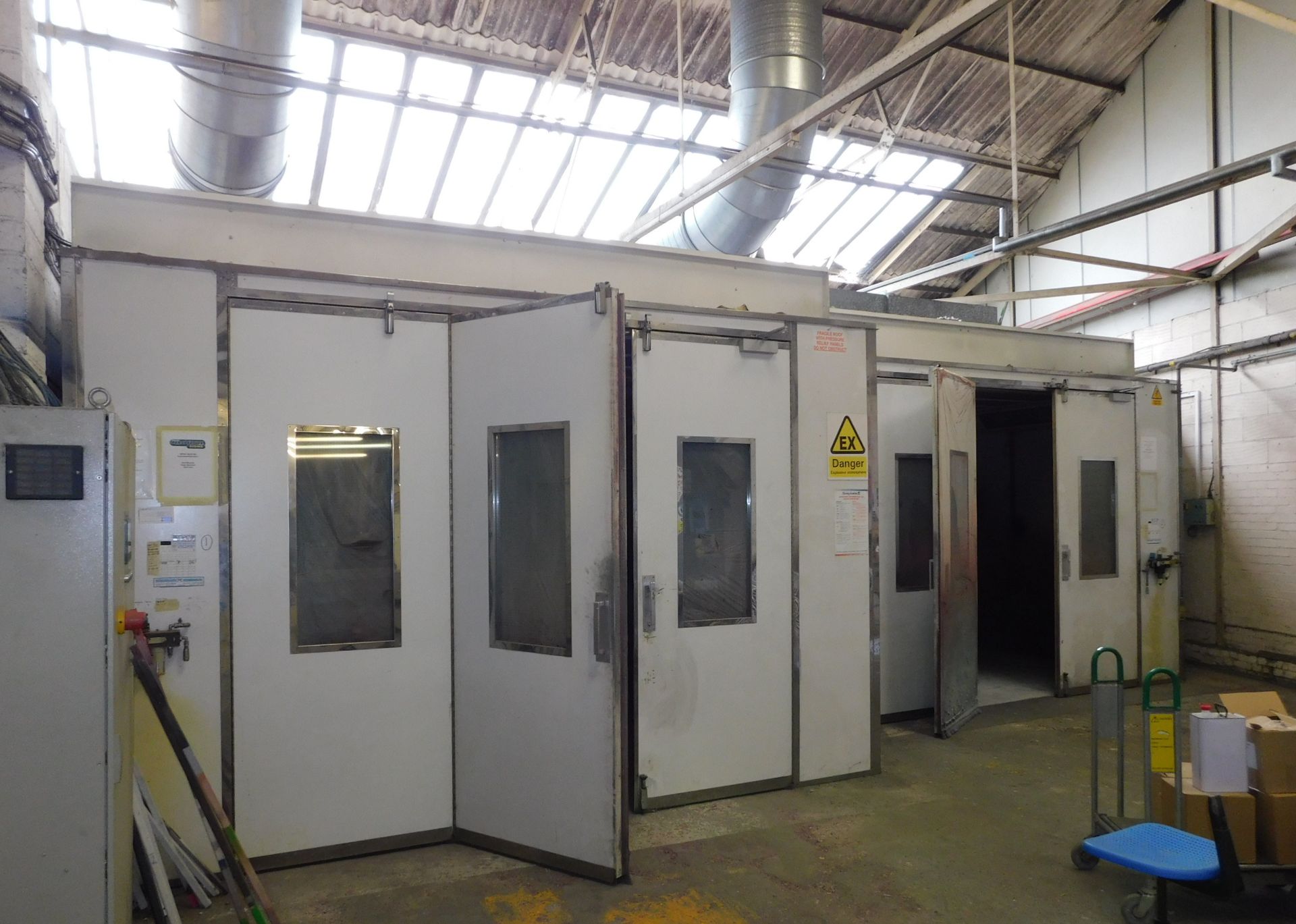 Spraybake Double Bay Spray Booth/Oven, Internal Dimensions, 4.2m X 6m & 4.2m X 4.9m with Adjoining