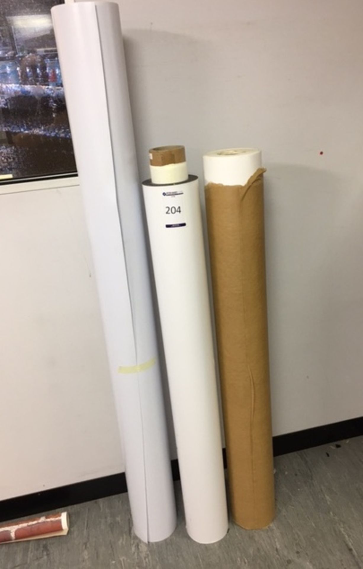 1 Full Roll of Cream Meyer Vinyl & 2 Part Rolls of Vinyl (1 Textured & 1 Magnetic)