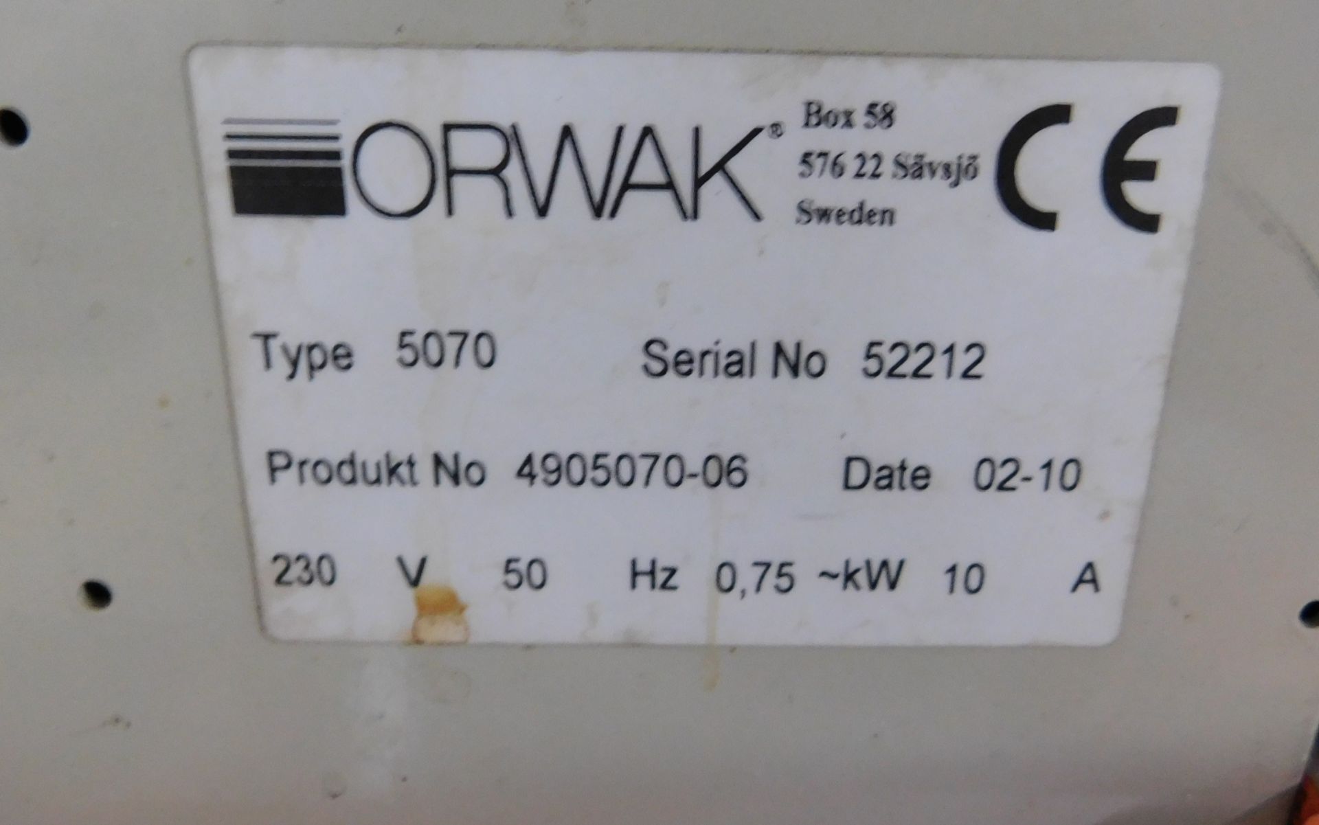 2010 Orwack 2070 Waste Compactor, s/n 52212 - Image 3 of 3