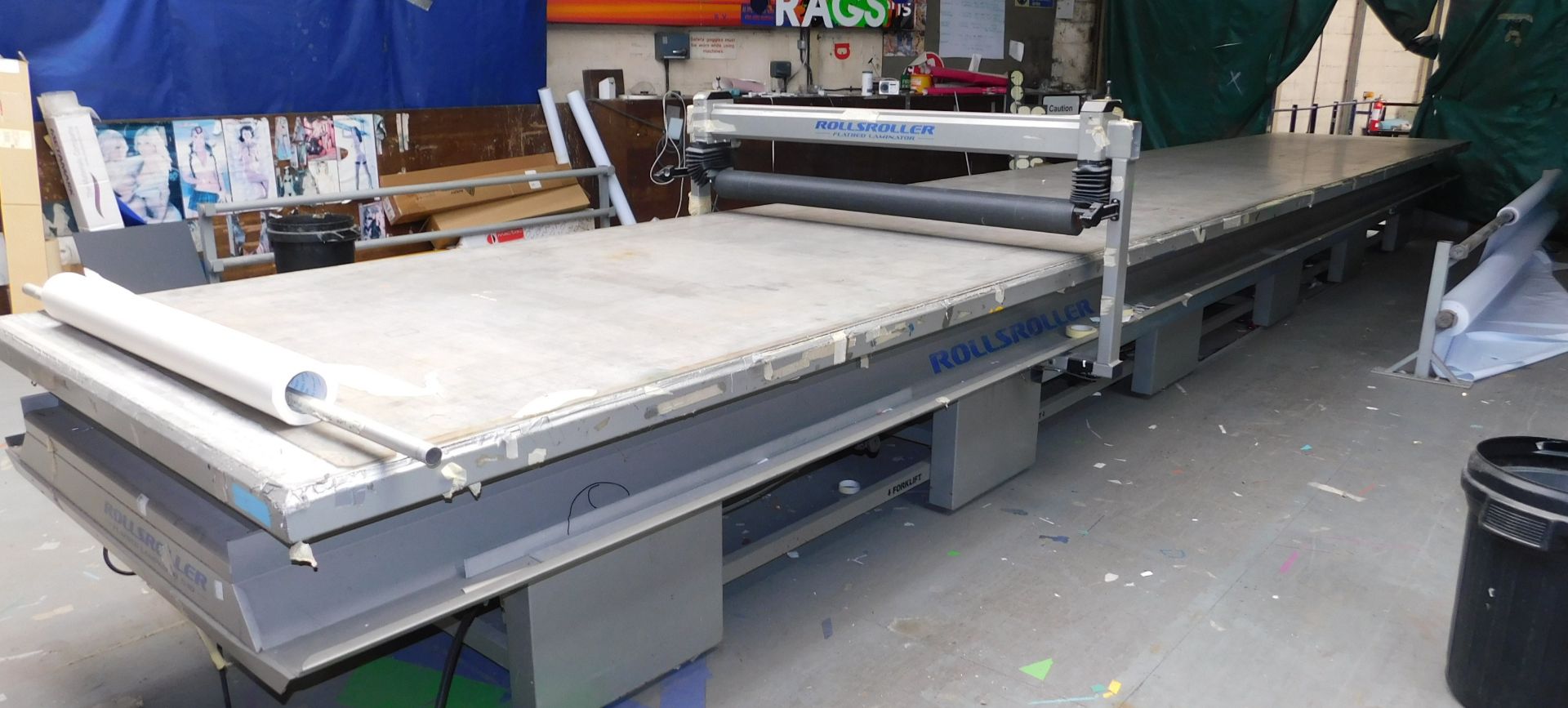 Rollsrolller Flatbed Laminator 10.7m X 1.7m Bed, 1630mm Roll Width with Roll Dispenser (located on - Image 2 of 4