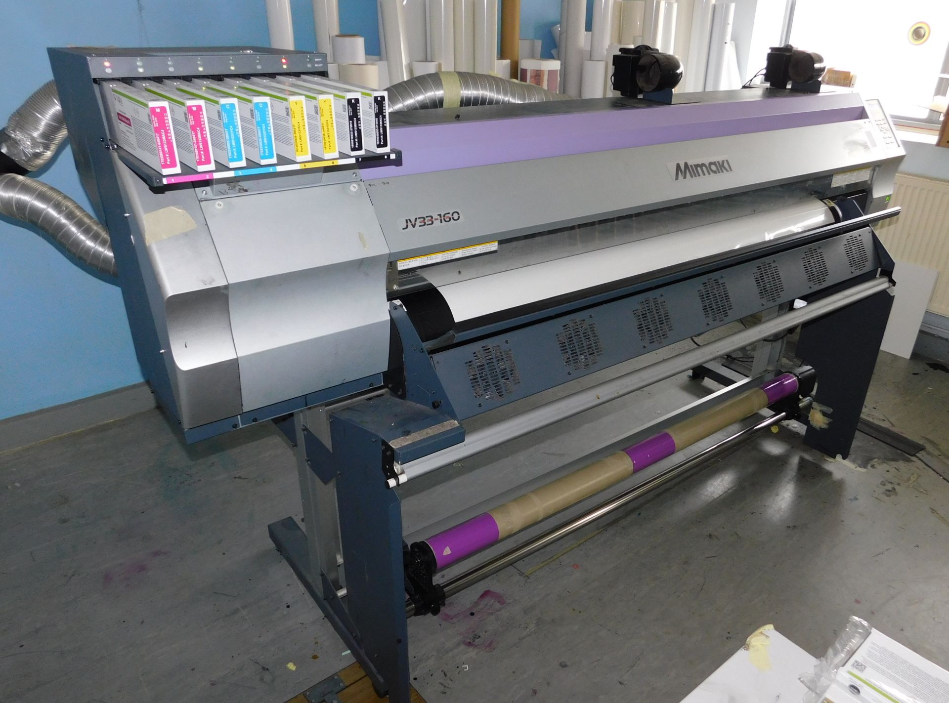 2007 Mimaki Jv33-160 Vinyl Printer, s/n G1711779 with PC & Ink Cartridges