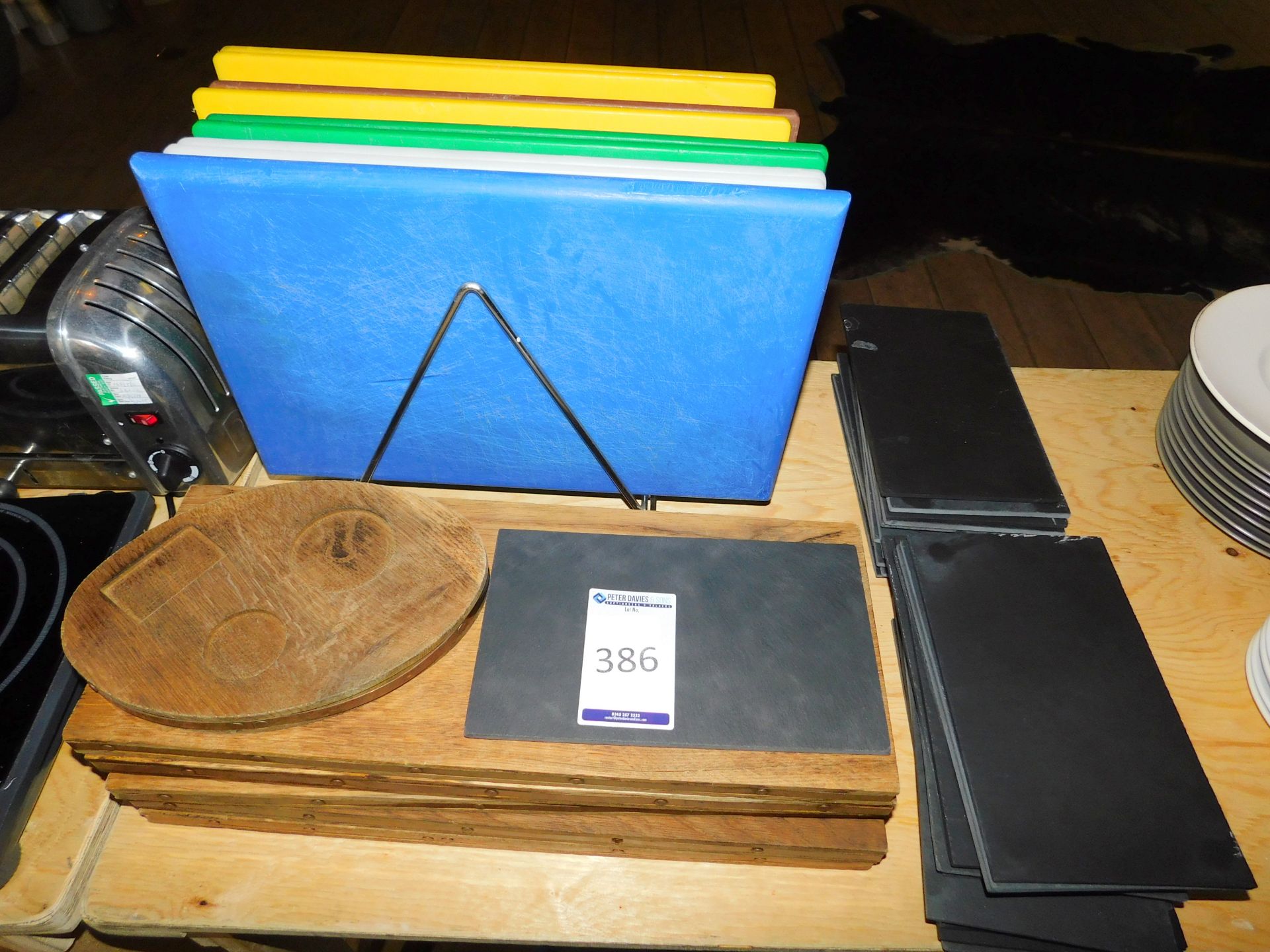 Quantity of Assorted Chopping Boards, Serving Slates, Crockery etc. (Located at 155 Farringdon Road, - Image 2 of 3