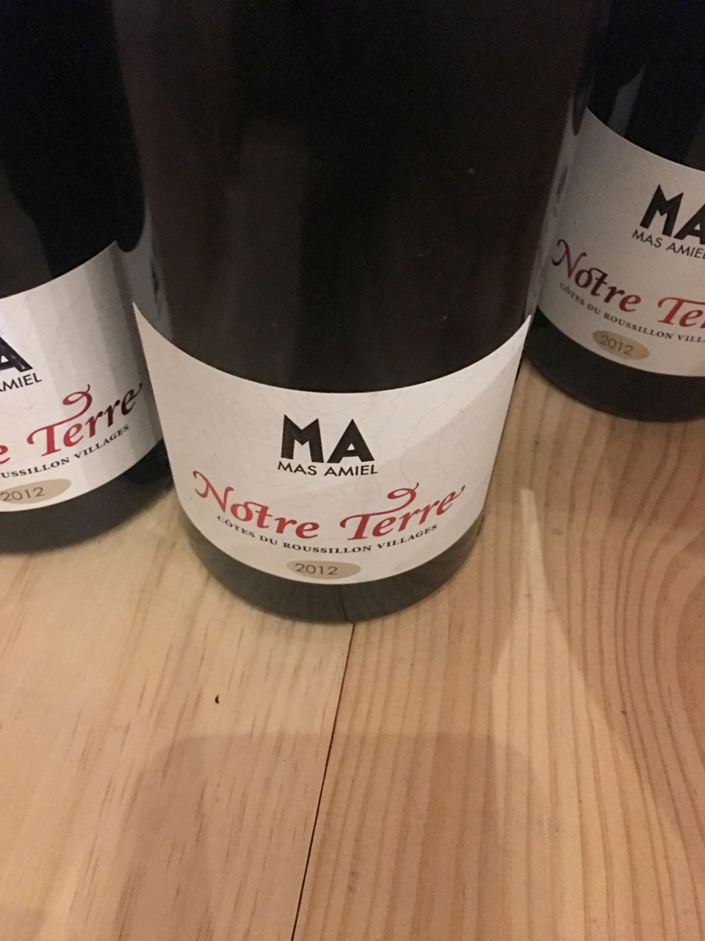 Five bottles of MA Mas Amiel Notre Terre Cotes du Roussillon Villages (2012) (Located at 155 - Image 2 of 2
