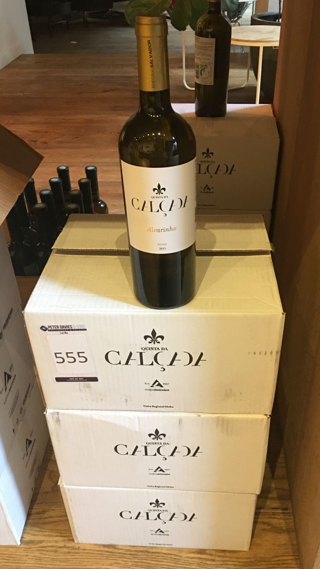 Three cases of Quinta Da Calcada Alvarinho Terroir (2015) (Located at 155 Farringdon Road, London,