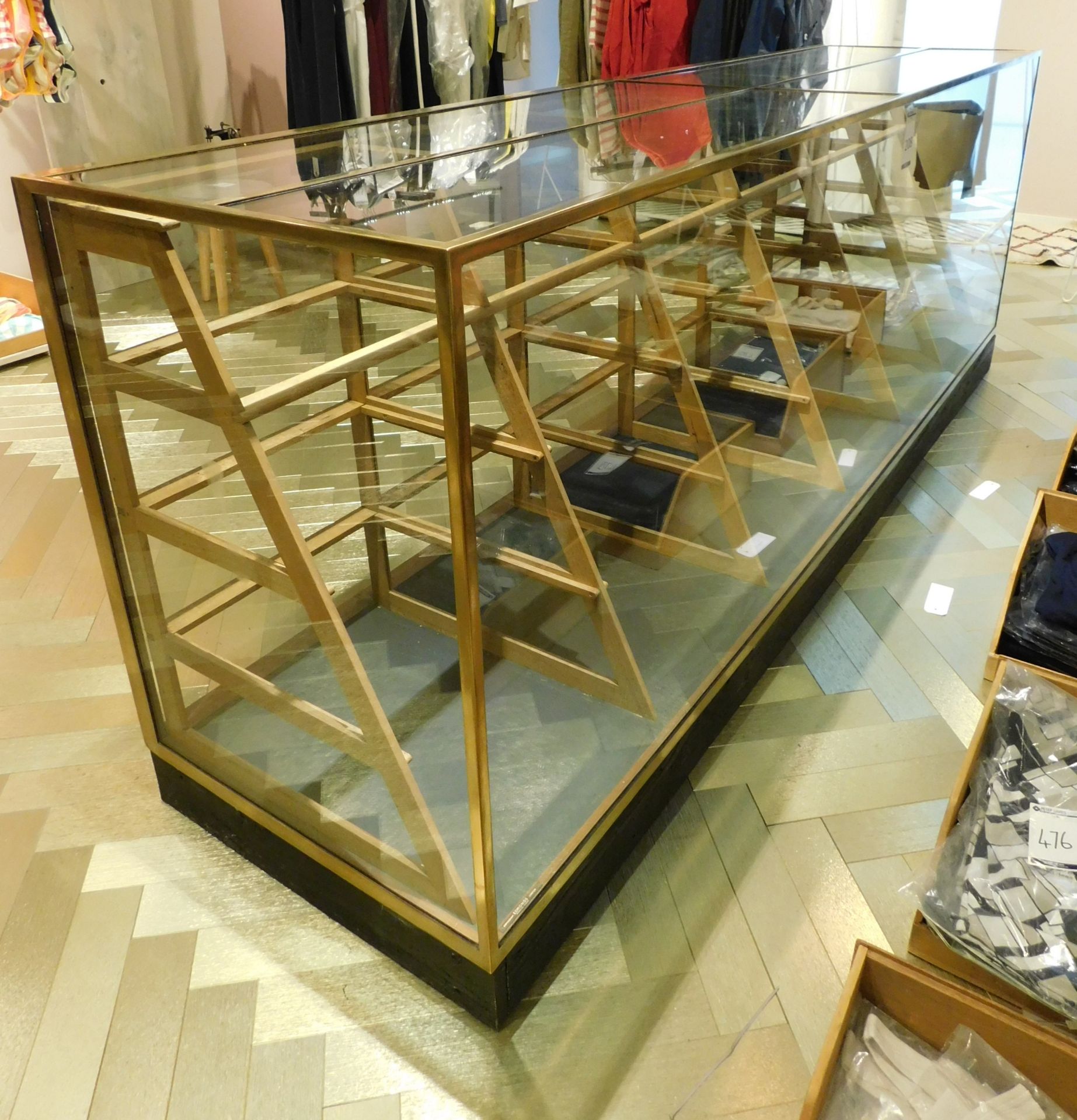 1930’s Style Brass Framed Multi-Drawer Glass Counter Unit (Located at 155 Farringdon Road, London, - Image 2 of 3