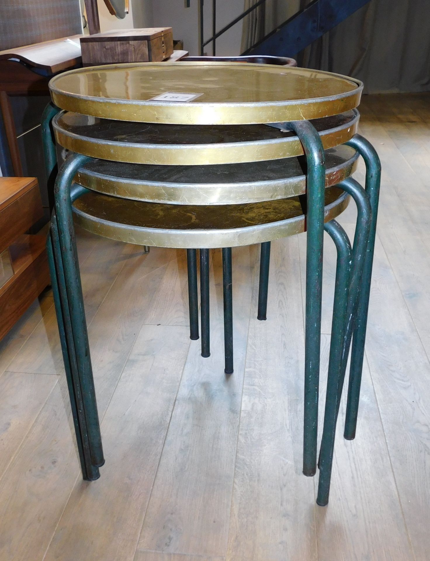 4 Circular Coffee Tables on Metal Supports (Located at 155 Farringdon Road, London, EC1R 3AF) - Image 2 of 2