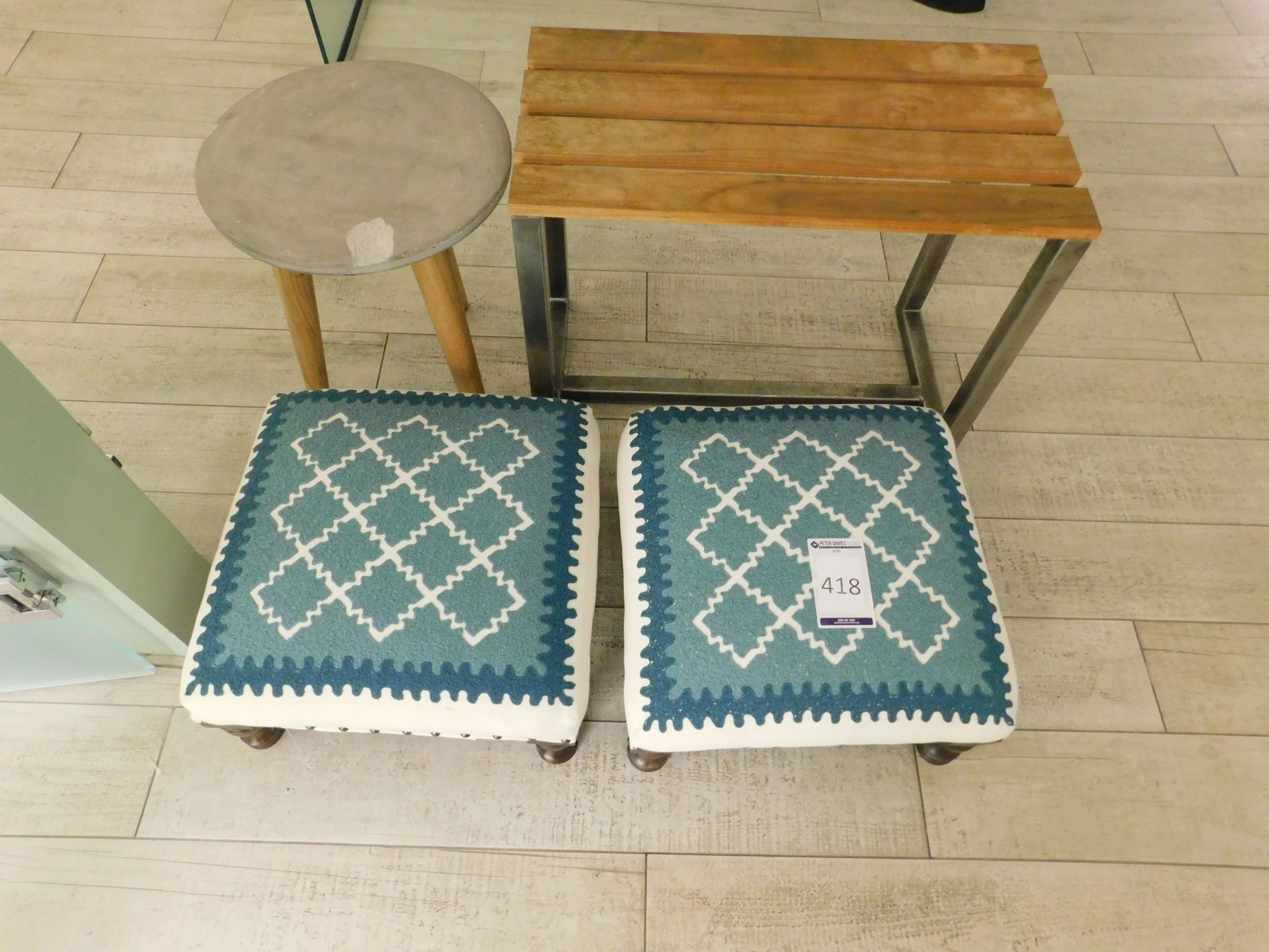 2 Footstools & 2 Various Stools (Located at 155 Farringdon Road, London, EC1R 3AF)