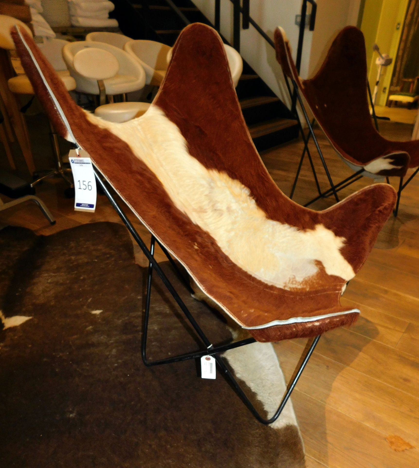 Vintage Style Metal Framed Butterfly Hide Chair (Retail £600) (Located at 155 Farringdon Road, - Image 2 of 3