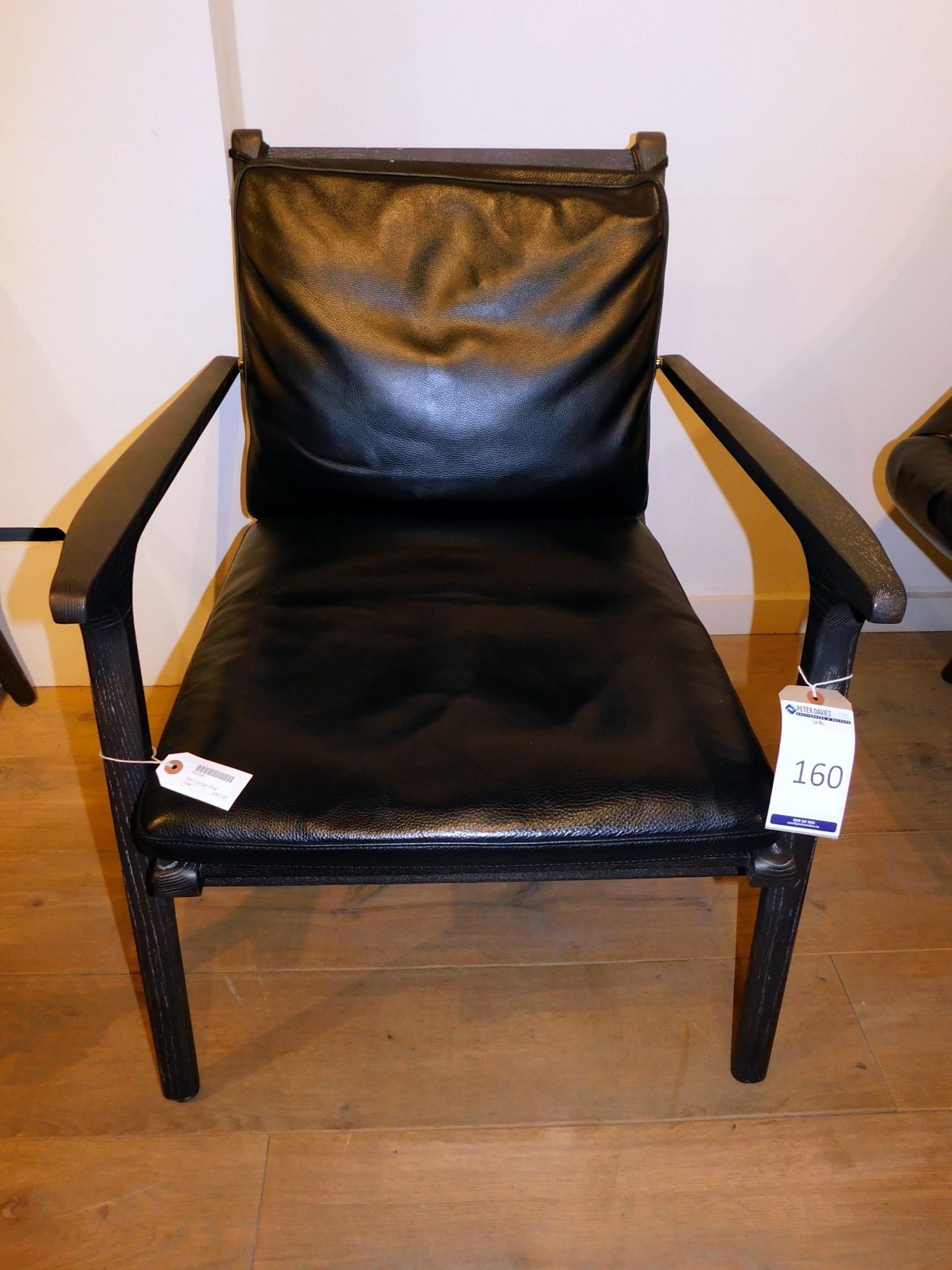 Wooden Framed Ren Armchair with Leather Upholstery (Retail £907) (Located at 155 Farringdon Road,