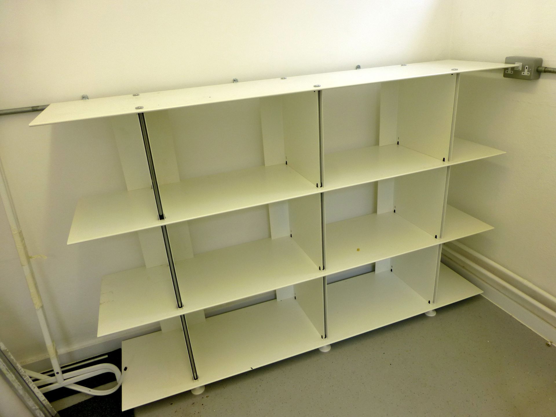 Storage Rack, White Steel (1800mm x 400mm x 1200mm) (located at Old Dairy Court, 17 Crouch Hill,