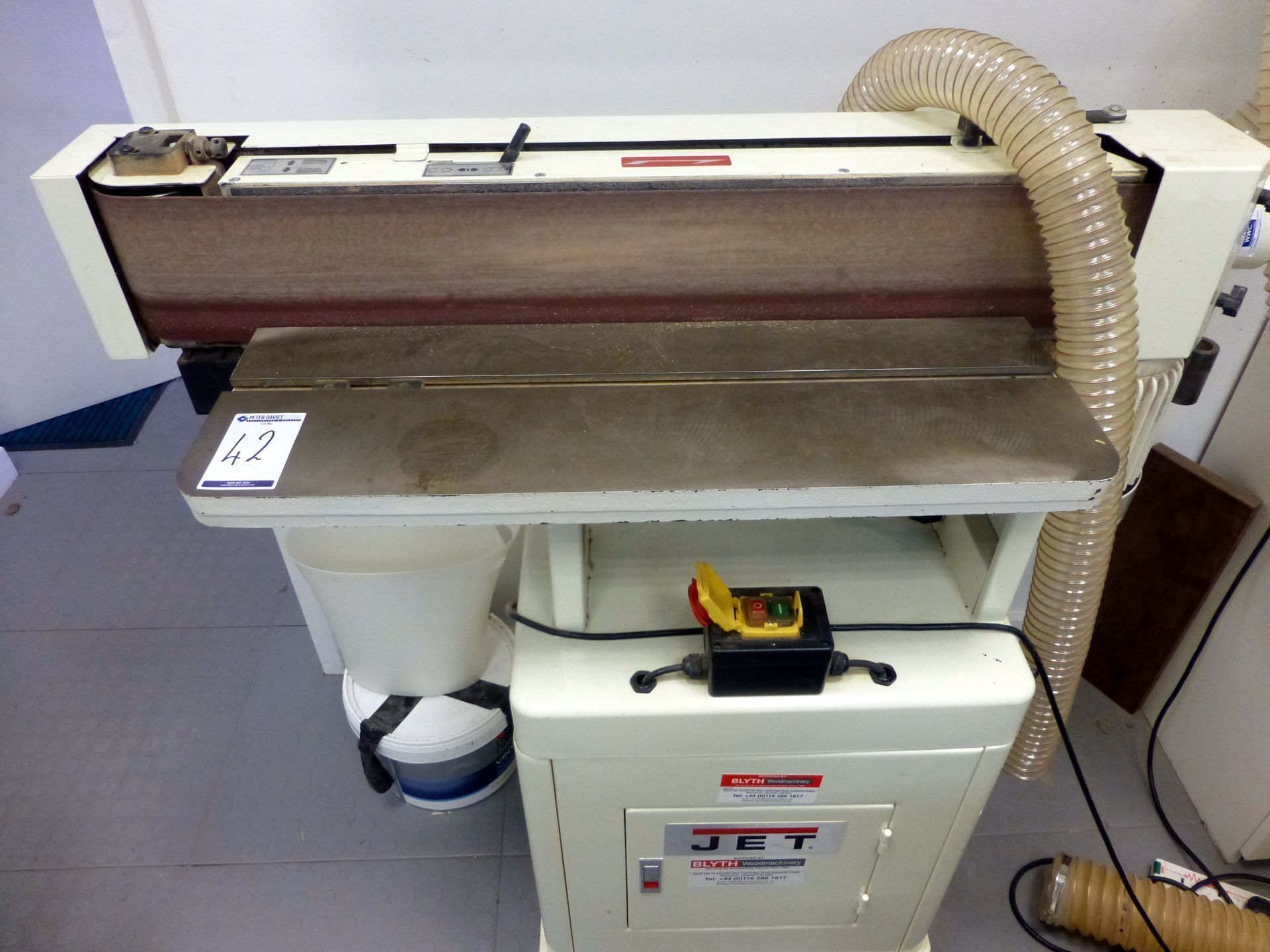 JET 150mm Vertical Belt Sander with Camvac Dust Collection Unit & Quantity of Spare Belts (Table