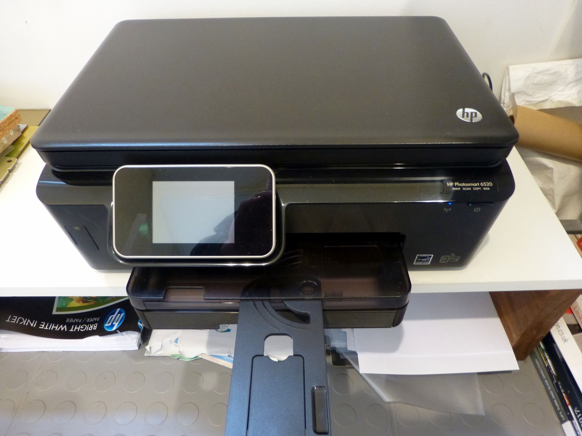 Contents of Office to include, HP Photosmart 6520 Multi-Function Centre, White Melamine Desk with - Image 5 of 5