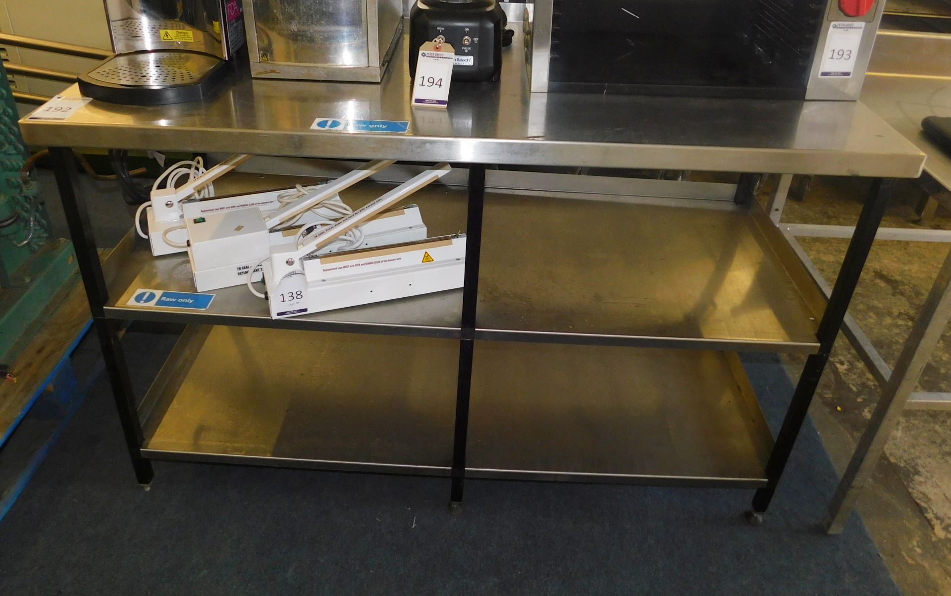 Stainless Steel Work Surface, 1400mm x 940mm x 690mm (Located The Auction Complex, Houldsworth Mill,