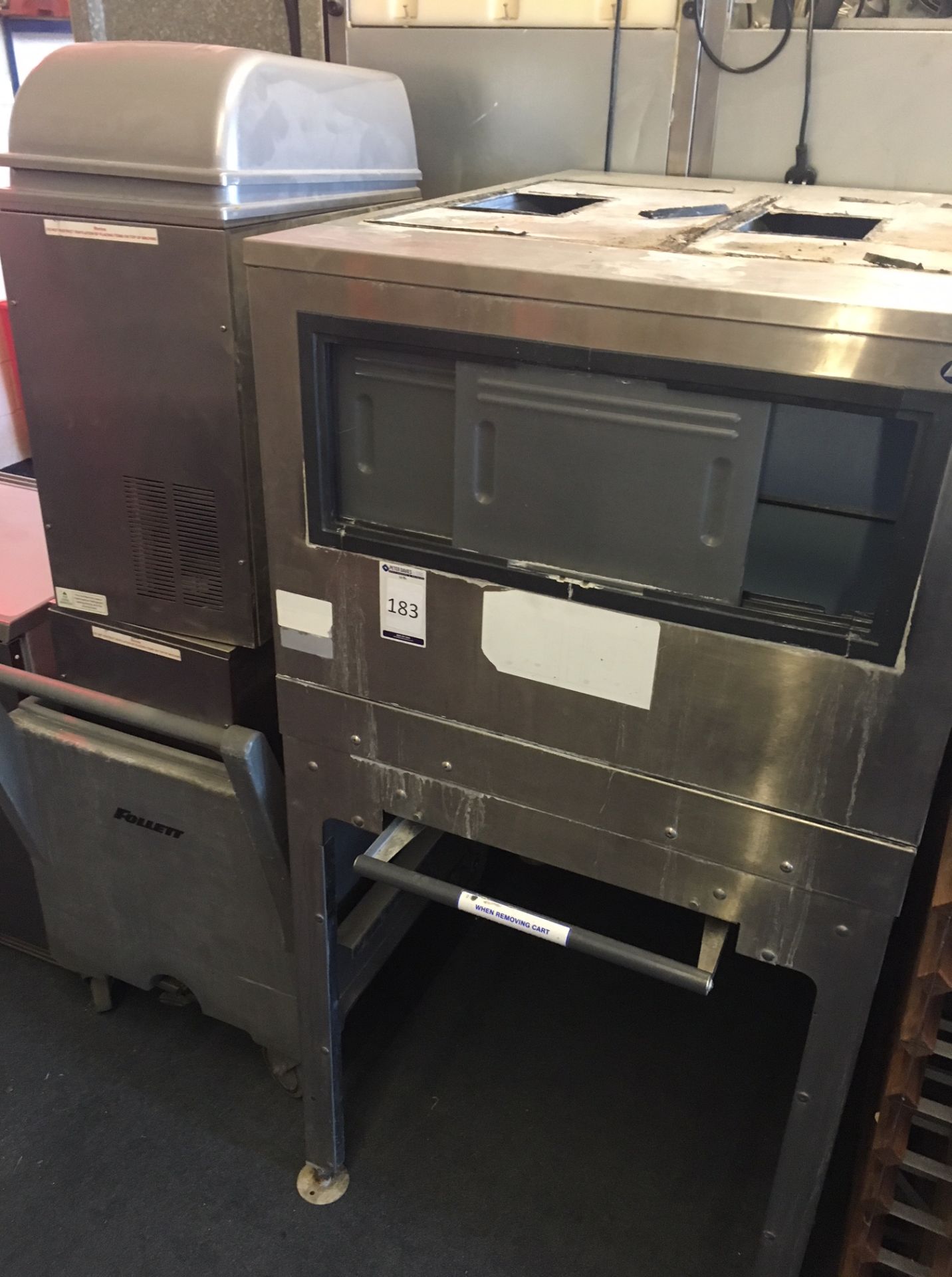Follett High Capacity Ice Machine with Plastic Cart (Located The Auction Complex, Houldsworth