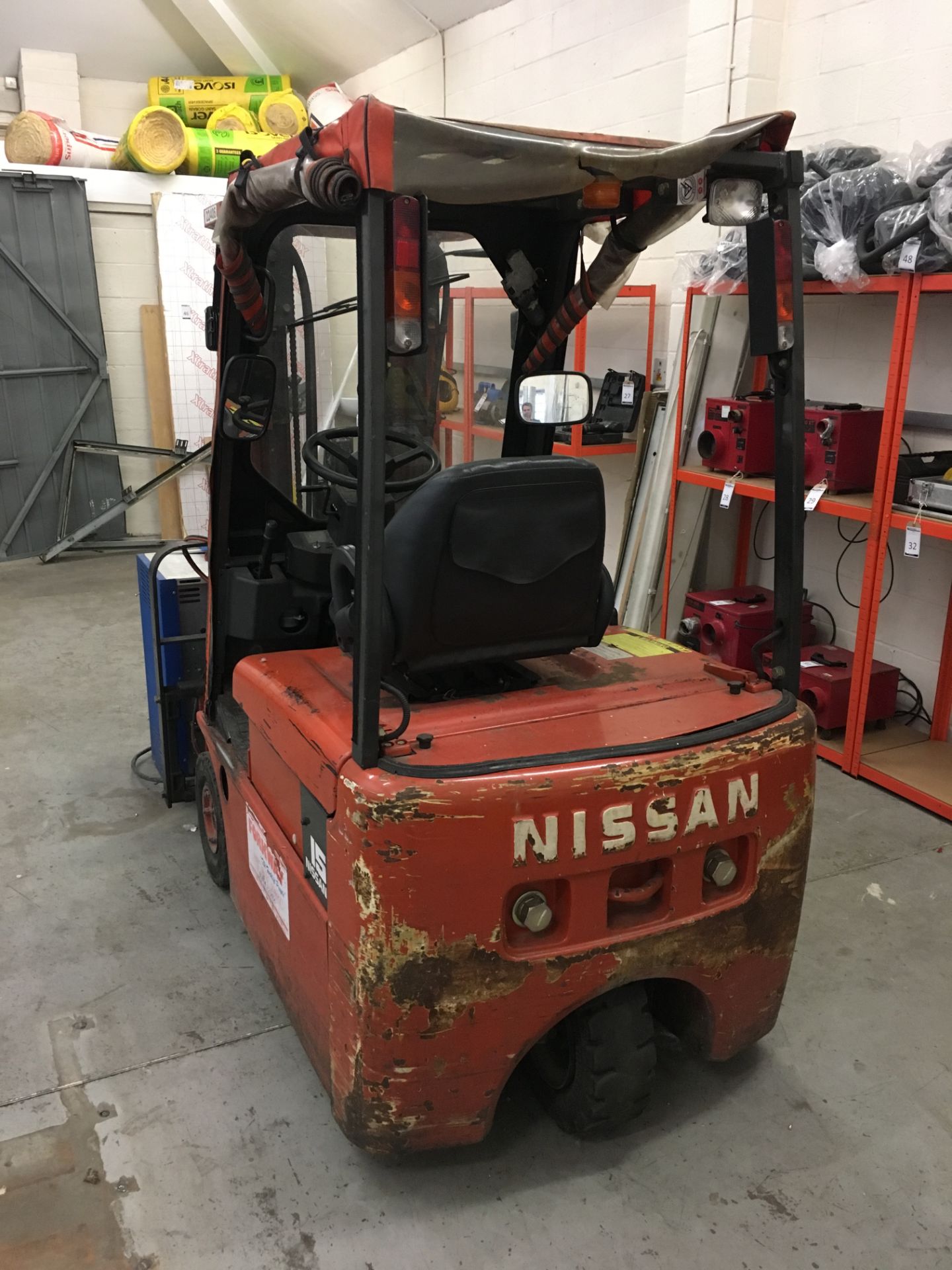 Nissan NO1L15HQ Sideshift Electric Forklift Truck, chassis number: E720836 with Charger (Please Note - Image 3 of 4