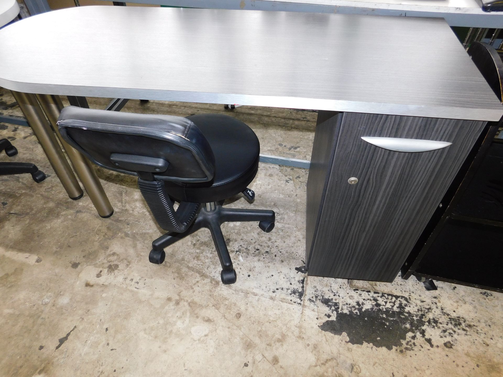 2 Nail Technician Desks with Stylist Stools (Located The Auction Complex, Houldsworth Mill,