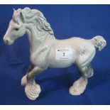 Beswick china dappled grey Shire horse. Printed mark.