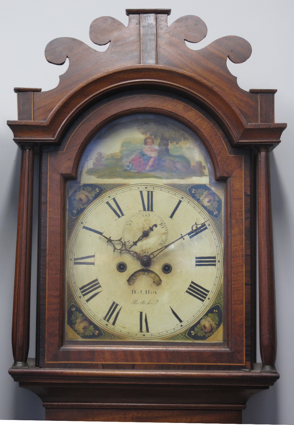 EARLY 19TH CENTURY MAHOGANY LONG CASE CLOCK by D.J.