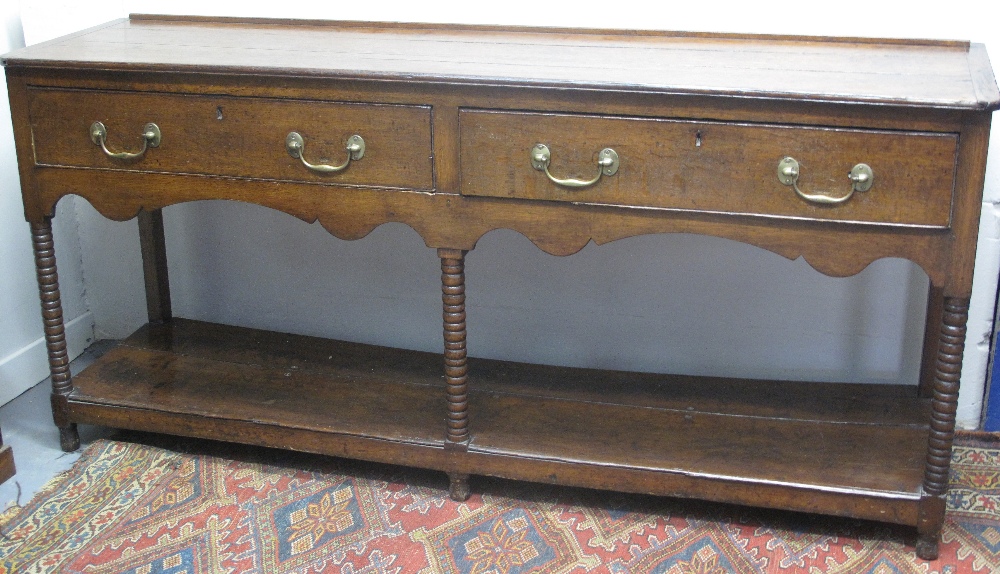 EARLY 19TH CENTURY OAK DRESSER BASE,