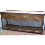 EARLY 19TH CENTURY OAK DRESSER BASE,