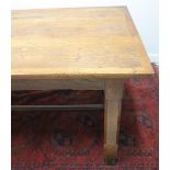 17TH CENTURY STYLE OAK REFECTORY TABLE, having planked,