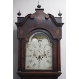 EARLY 19TH CENTURY TALL MAHOGANY LONG CASE CLOCK, of unknown maker,