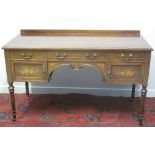 GOOD QUALITY VICTORIAN MAHOGANY LADY'S WRITING DESK, having low added back, moulded edged top,