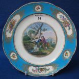 Sèvres style French porcelain cabinet plate,