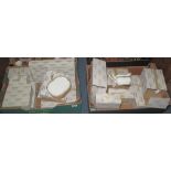 Two trays of Heinrich Germany china dinnerware in original packaging (2 trays, various).