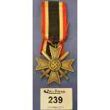 German Second World War bronze 1939 Merit Cross Star with ribbon.