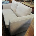 Modern 'G' Plan cream upholstered sofa bed.