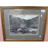 Armstrong, 'The Devil's Kitchen', a Snowdonia mountain scene, signed and dated: 1907, watercolours.