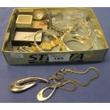 Box of assorted, predominantly modern jewellery,