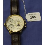 Large gentleman's stainless steel automatic wristwatch marked: Scheffler Sohn.